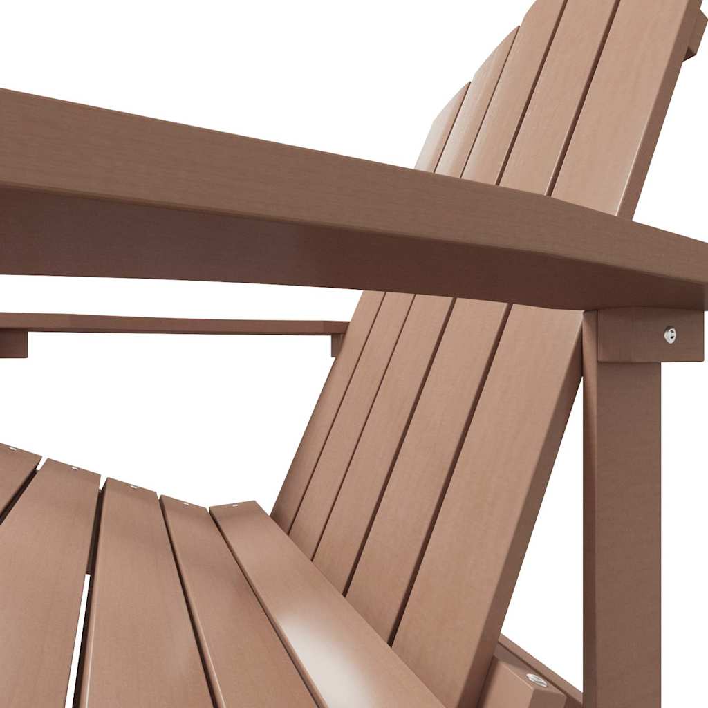 Καρέκλα Κήπου Adirondack με Υποπόδιο Καφέ από HDPE – εικόνα προϊόντος 6