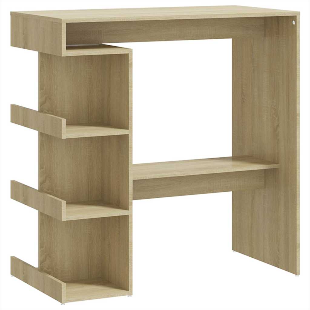 Τραπέζι Μπαρ με Ράφια Sonoma Δρυς 100x50x101,5 εκ. Επεξ. Ξύλο