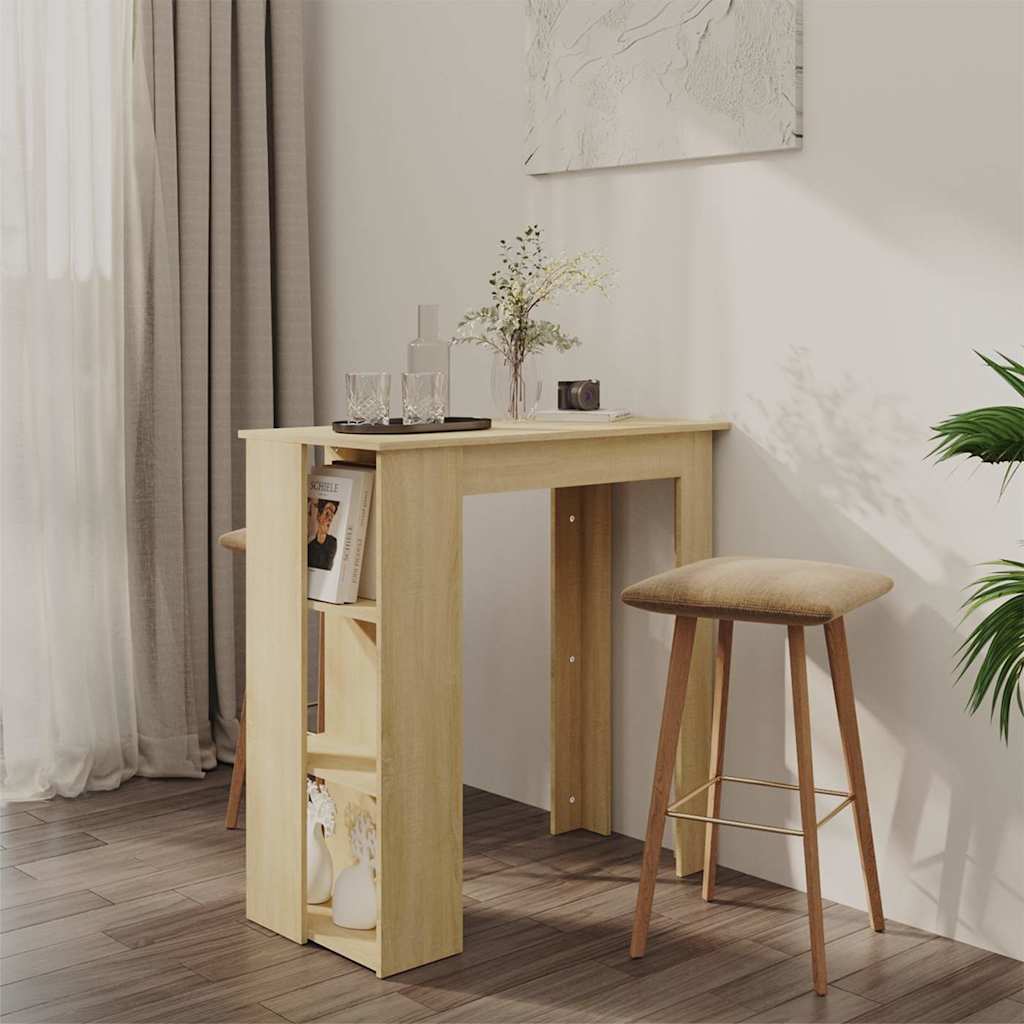 Τραπέζι Κονσόλα με Ράφι Sonoma Δρυς 102x50x103,5εκ Επεξ. Ξύλο