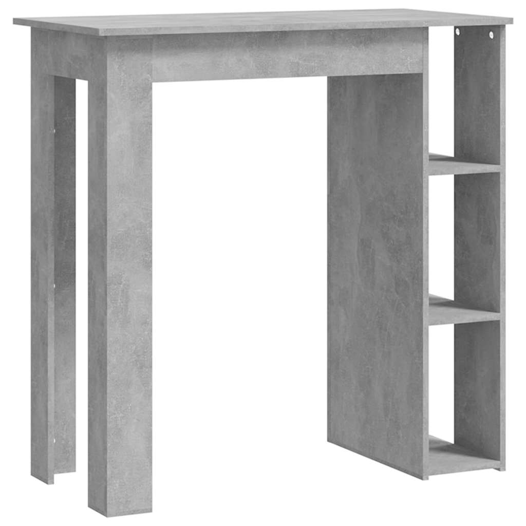 Τραπέζι Κονσόλα με Ράφι Γκρι Σκυρ 102x50x103,5εκ. Επεξεργ. Ξύλο