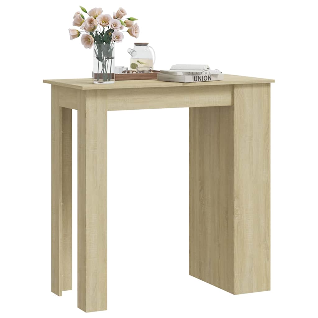 Τραπέζι Μπαρ με Ράφια Sonoma Δρυς 102x50x103,5 εκ. Επεξ. Ξύλο