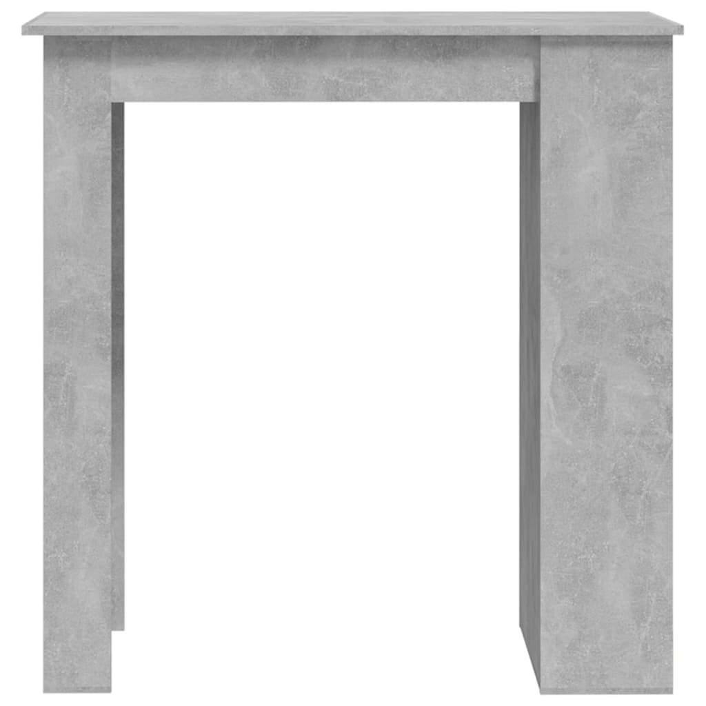 Τραπέζι Μπαρ με Ράφια Γκρι Σκυροδ. 102x50x103,5 εκ. Επεξ. Ξύλο