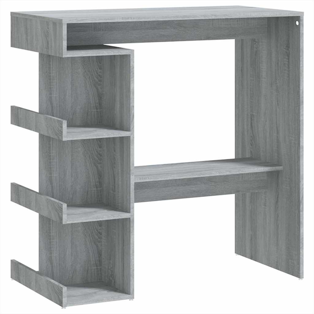 Τραπέζι Μπαρ με Ράφια Γκρι Sonoma 100x50x101,5 εκ.