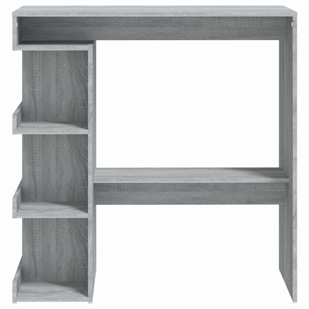 Τραπέζι Μπαρ με Ράφια Γκρι Sonoma 100x50x101,5 εκ.