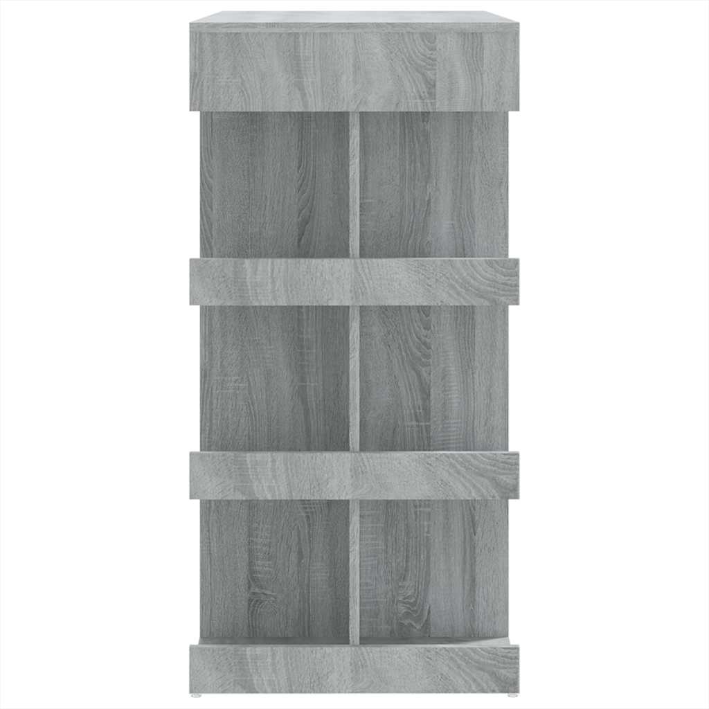 Τραπέζι Μπαρ με Ράφια Γκρι Sonoma 100x50x101,5 εκ.