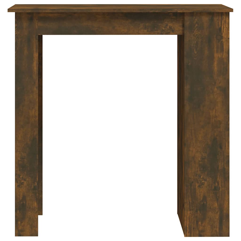 Τραπέζι Μπαρ με Ράφια Καπνιστή Δρυς 102x50x103,5εκ. Επεξ. Ξύλο