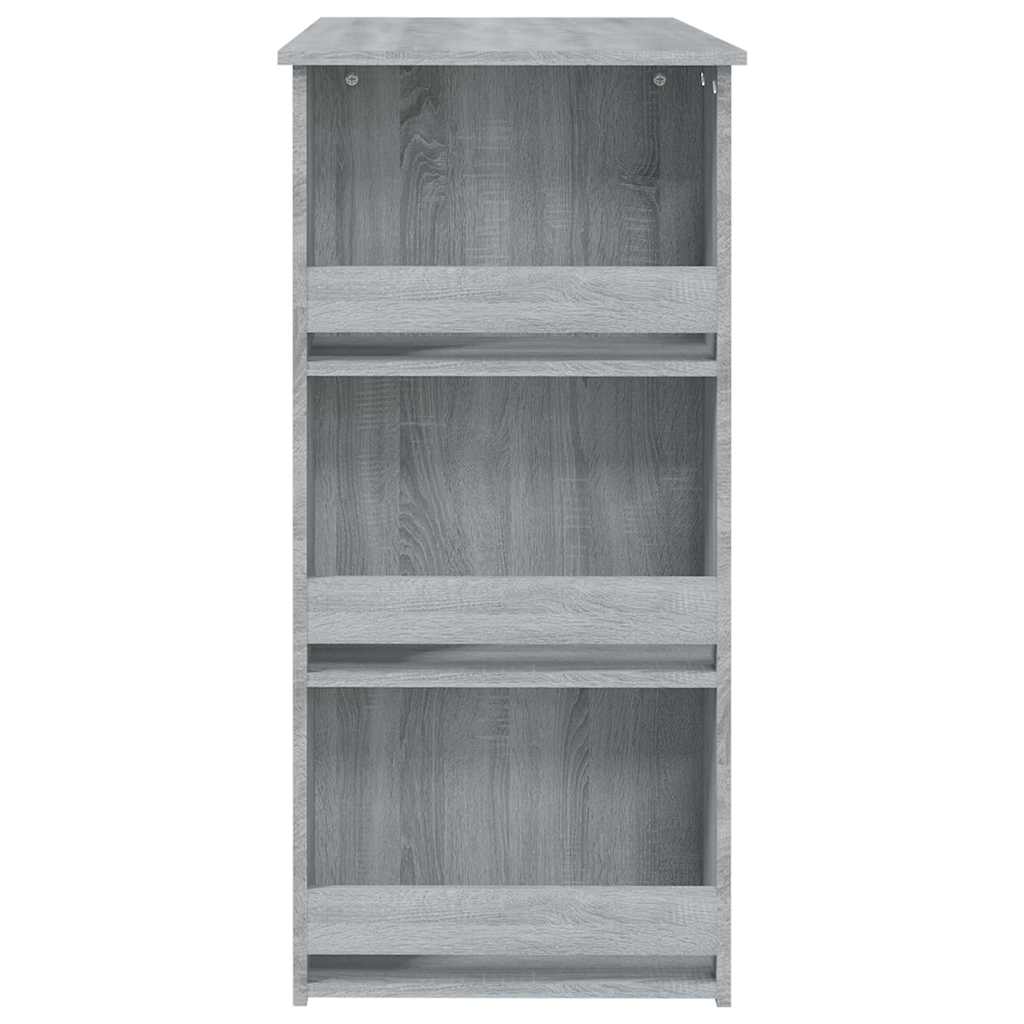 Τραπέζι Μπαρ με Ράφια Sonoma Δρυς 102x50x103,5εκ. Επεξεργ. Ξύλο