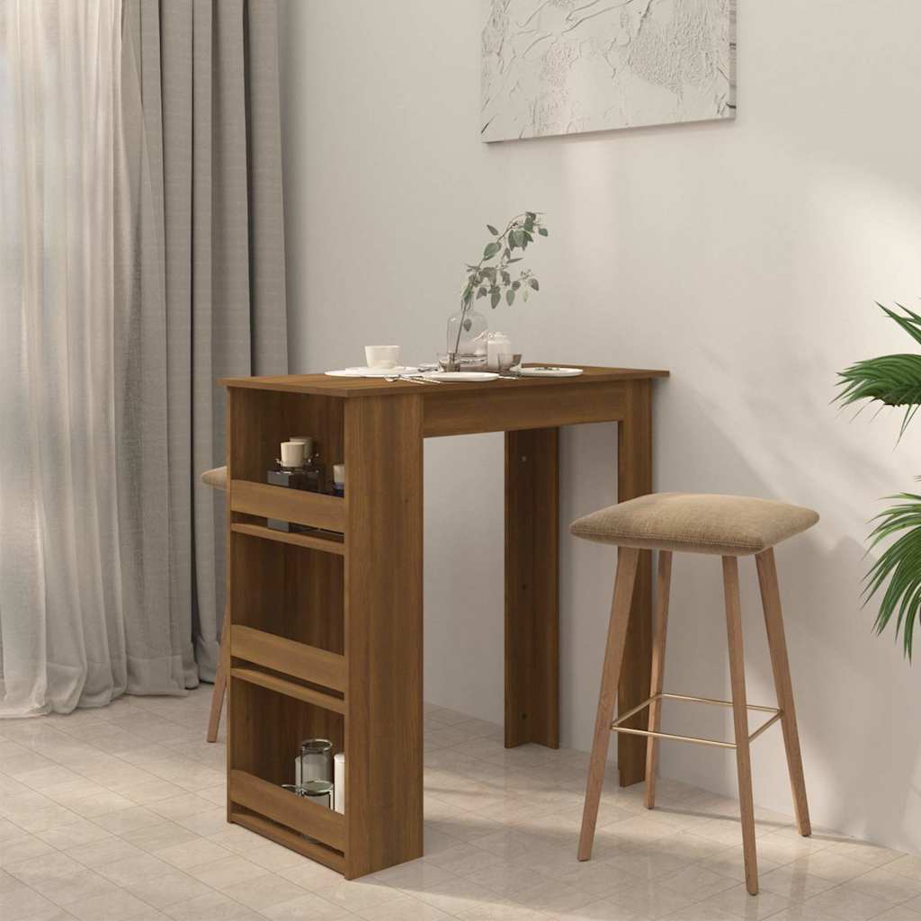 Τραπέζι Μπαρ με Ράφια Sonoma Δρυς 102x50x103,5 εκ. Επεξ. Ξύλο
