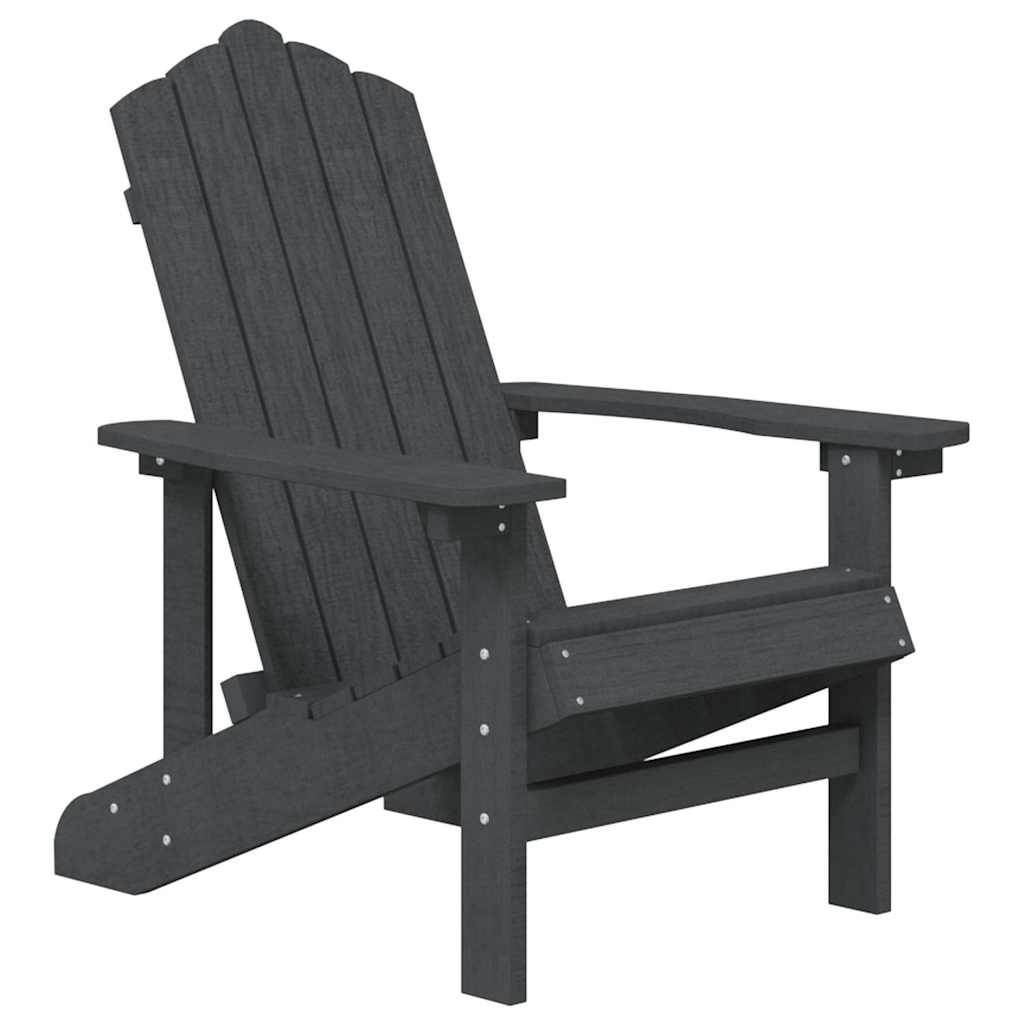 Καρέκλες Κήπου Adirondack 2 τεμ. Ανθρακί από HDPE – εικόνα προϊόντος 3