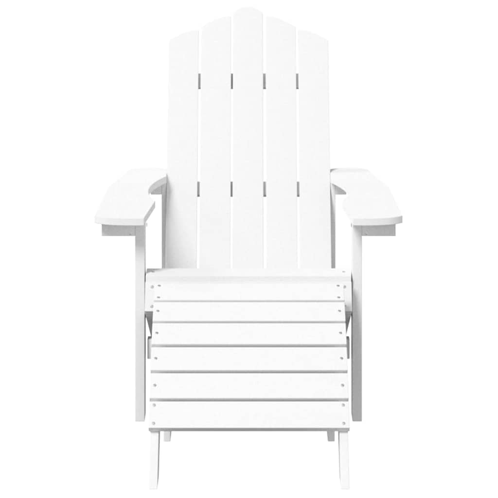 Καρέκλες Κήπου Adirondack 2 τεμ. Λευκές από HDPE με Υποπόδια – εικόνα προϊόντος 4