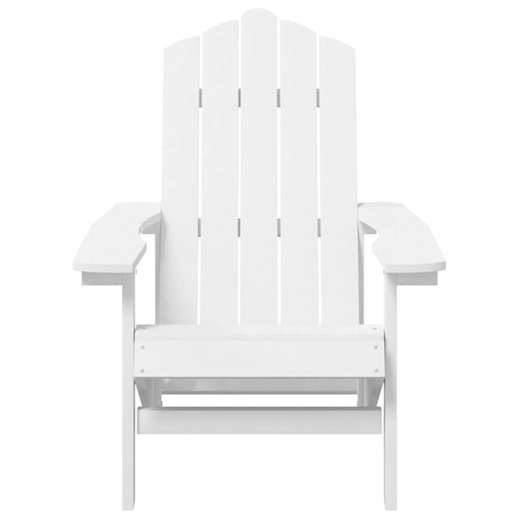 Καρέκλα Κήπου Adirondack Λευκή από HDPE με Τραπεζάκι