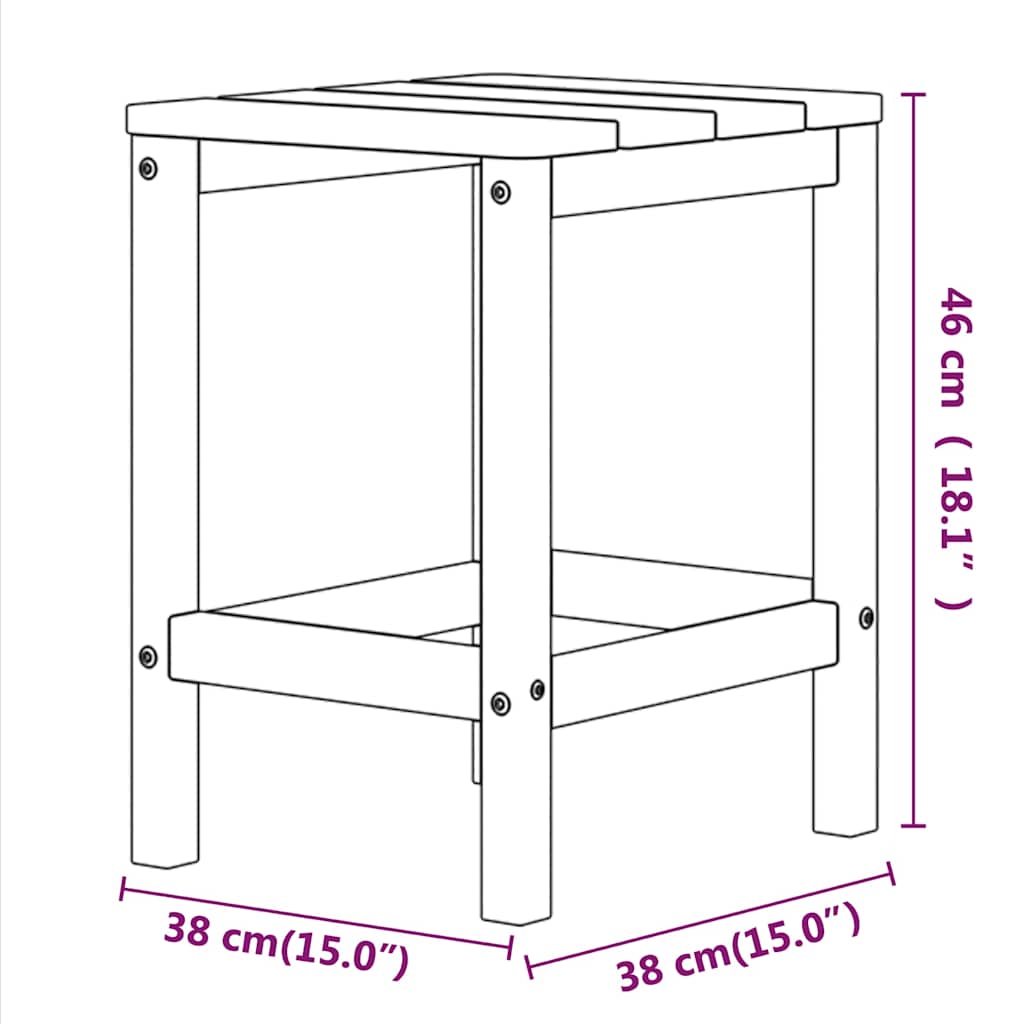 Καρέκλα Κήπου Adirondack Ανθρακί από HDPE με Τραπεζάκι – εικόνα προϊόντος 8