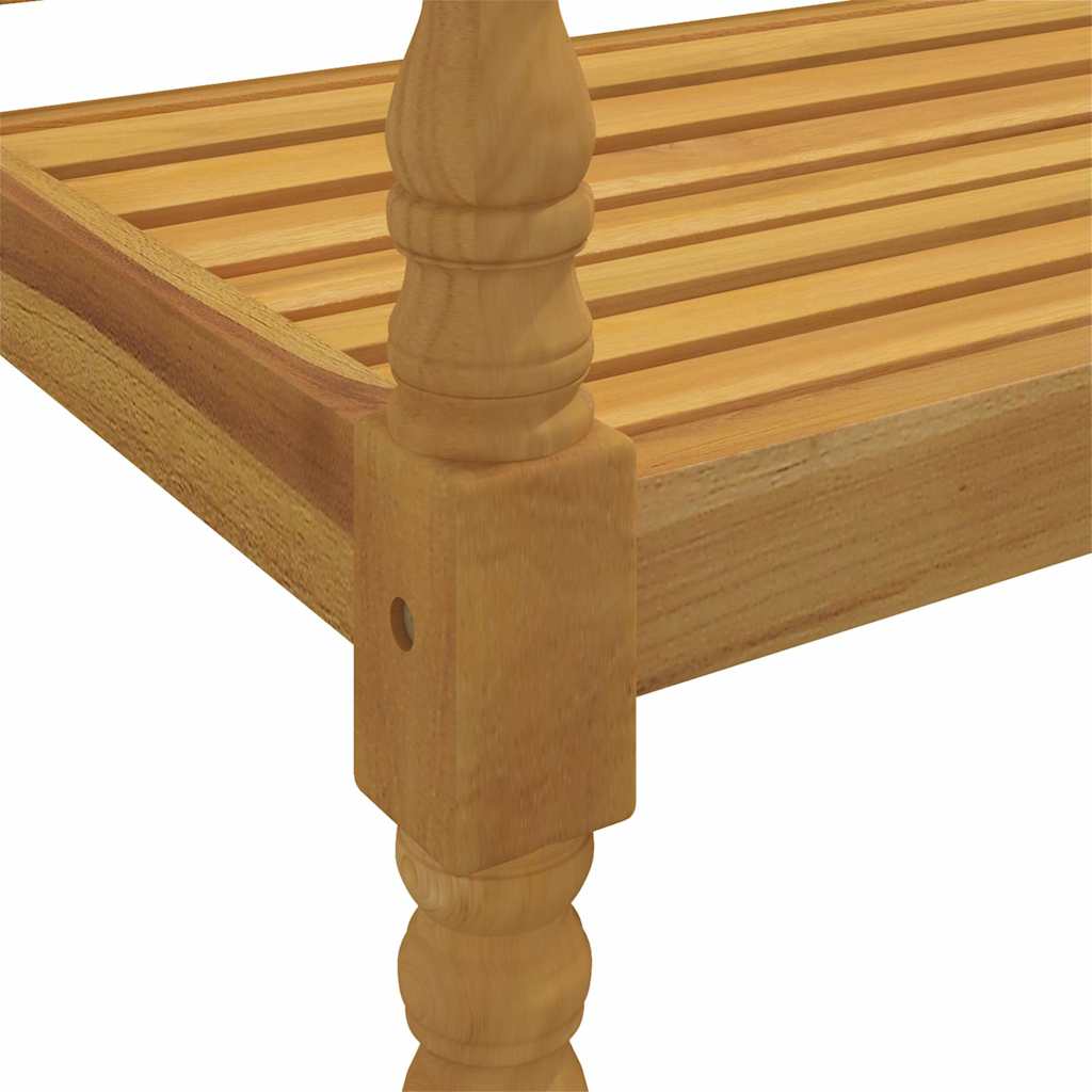 Παγκάκι Batavia 150 εκ. από Μασίφ Ξύλο Teak με Κρεμ Μαξιλάρι