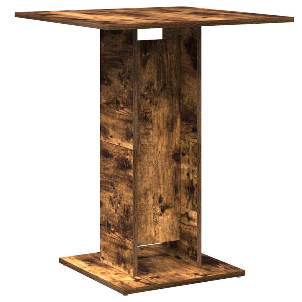 Τραπέζι Bistro Καπνιστή Δρυς 60x60x75 εκ από Επεξεργασμένο Ξύλο