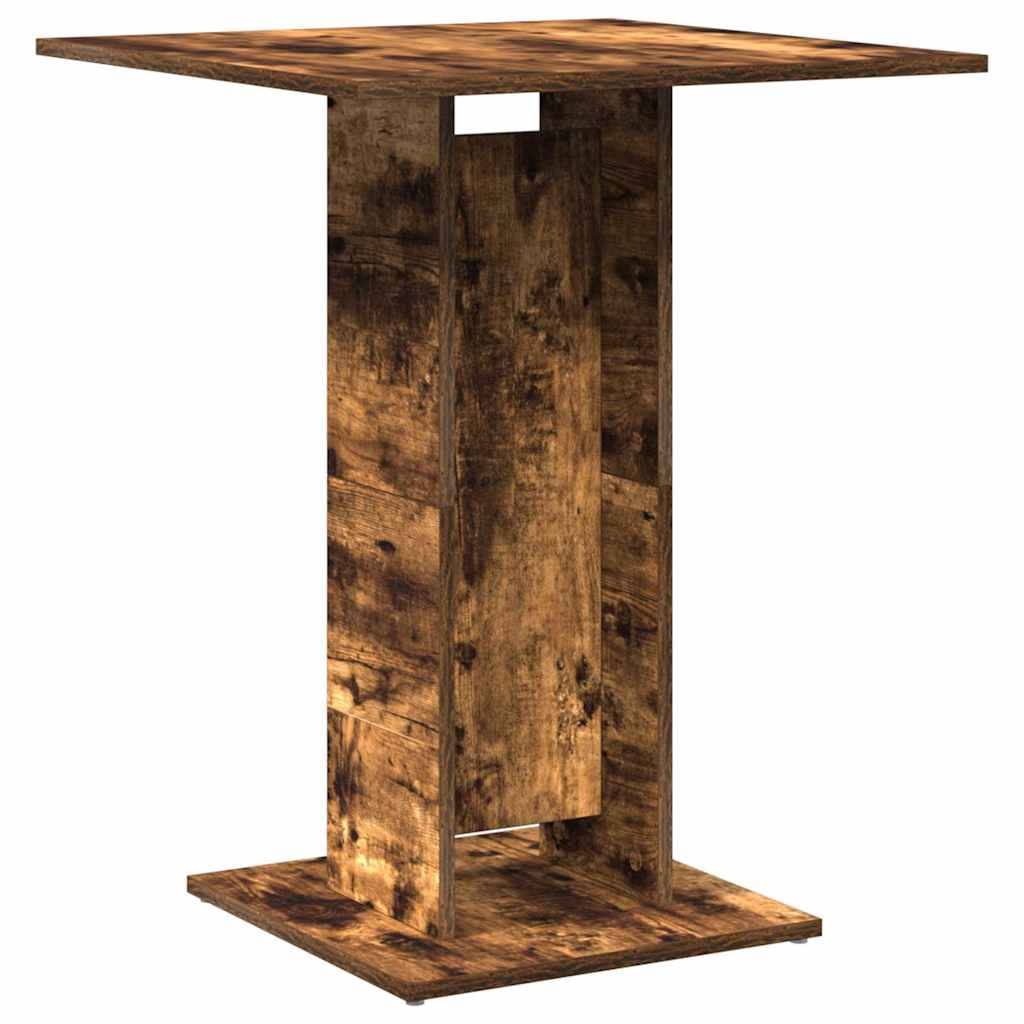 Τραπέζι Bistro Καπνιστή Δρυς 60x60x75 εκ από Επεξεργασμένο Ξύλο