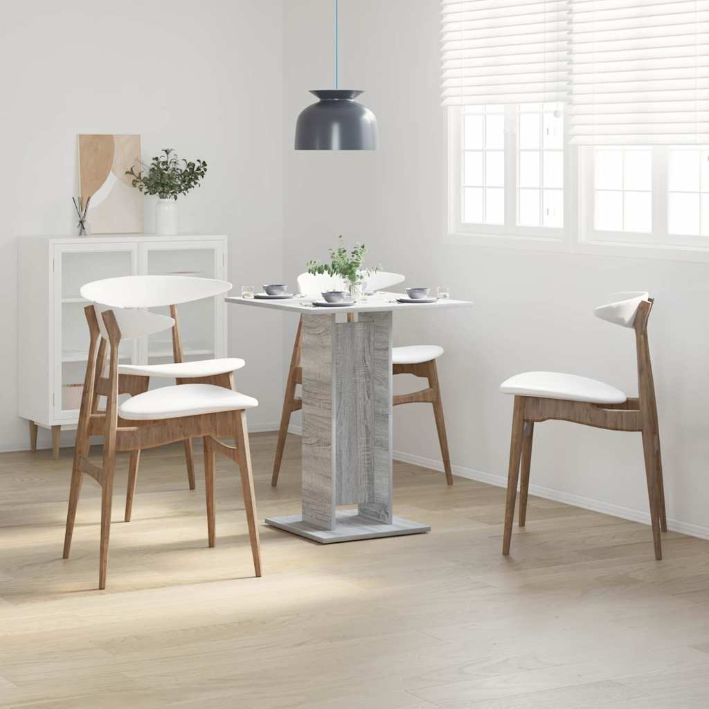 Τραπέζι Bistro Γκρι Sonoma 60x60x75 εκ. από Επεξεργασμένο Ξύλο