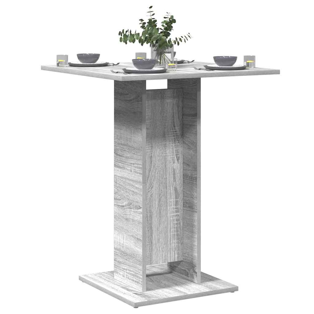 Τραπέζι Bistro Γκρι Sonoma 60x60x75 εκ. από Επεξεργασμένο Ξύλο