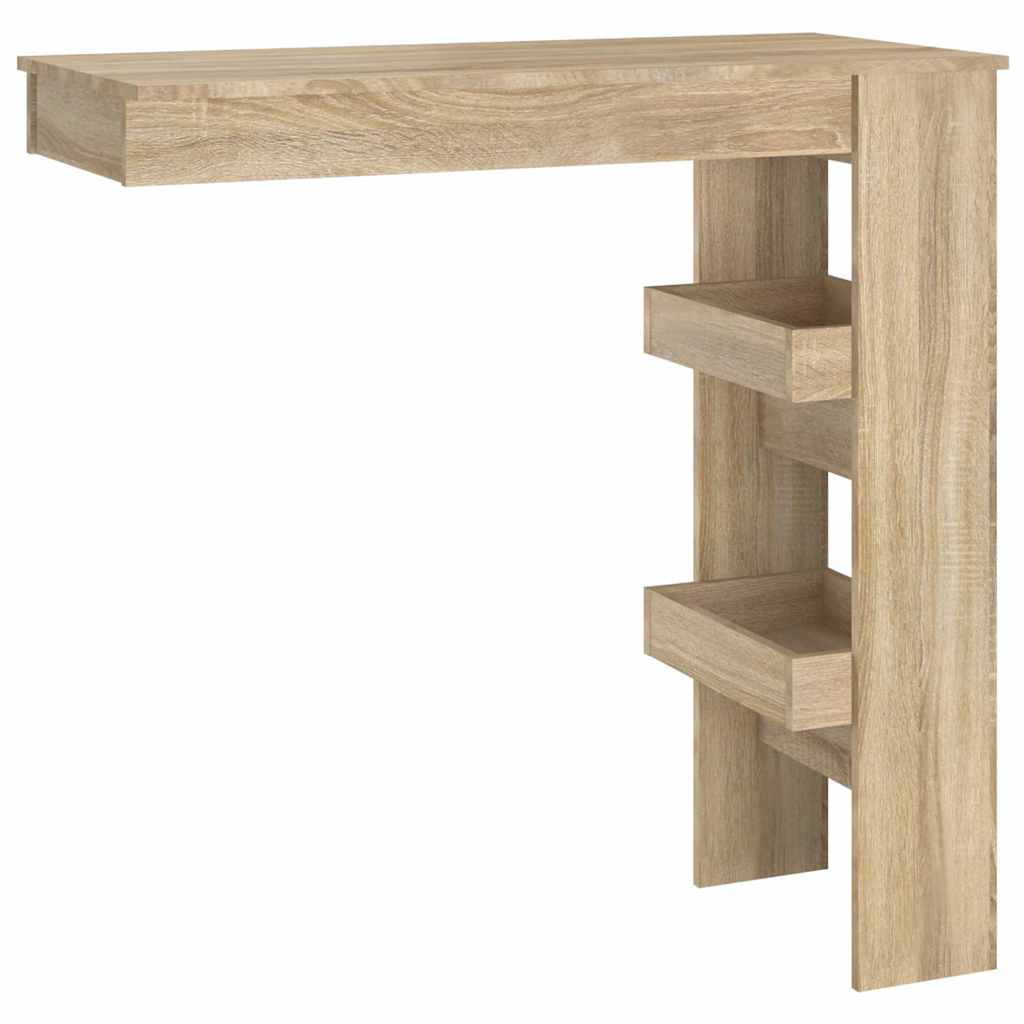 Τραπέζι Μπαρ Τοίχου Sonoma Δρυς 102x45x103,5 εκ. Επεξεργ. Ξύλο