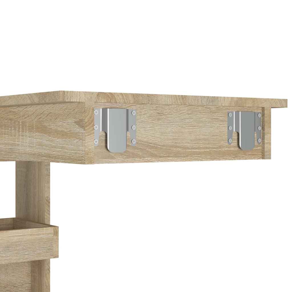 Τραπέζι Μπαρ Τοίχου Sonoma Δρυς 102x45x103,5 εκ. Επεξεργ. Ξύλο