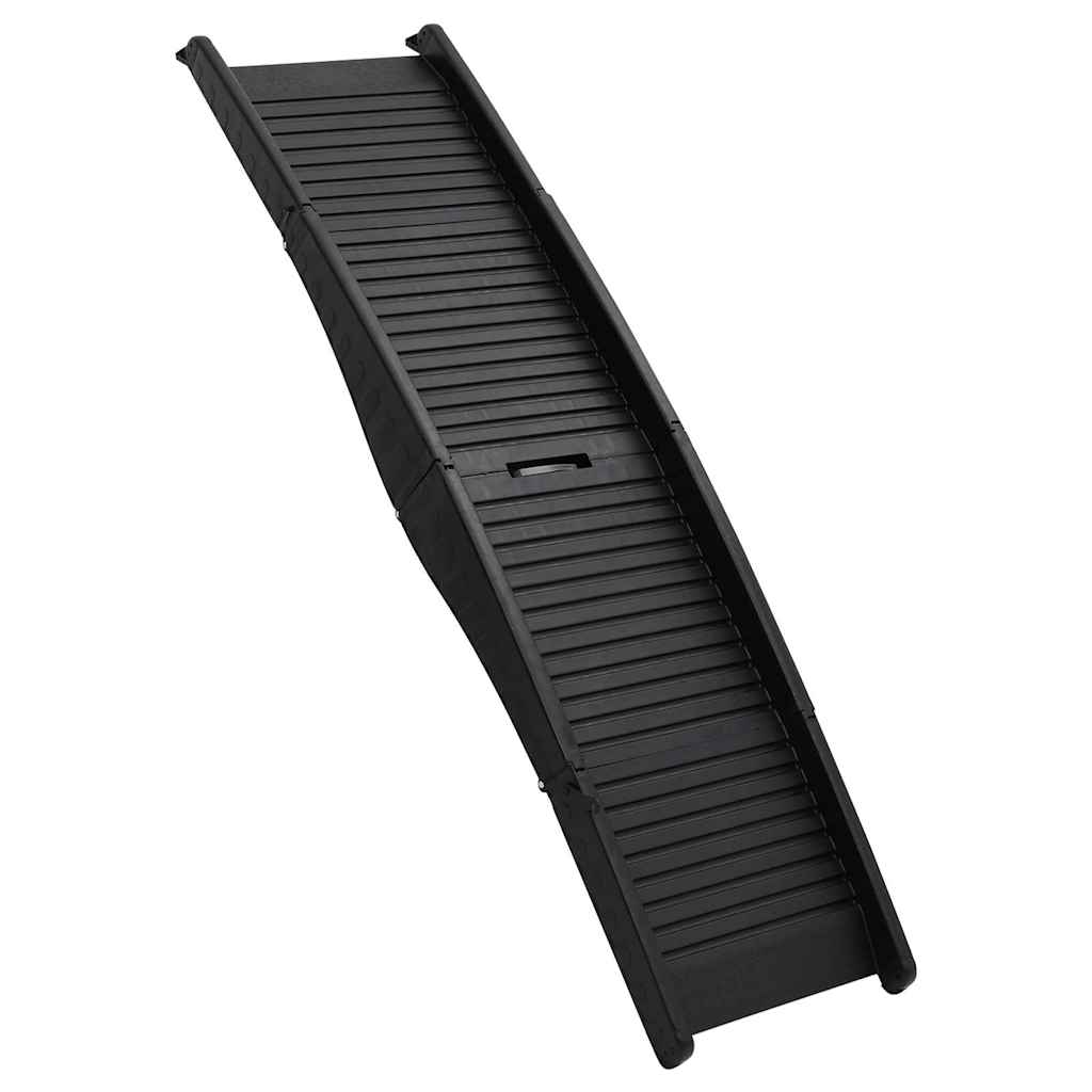 Ράμπα Σκύλου Πτυσσόμενη Μαύρη 153 x 40 x 12,5 εκ. από Πλαστικό