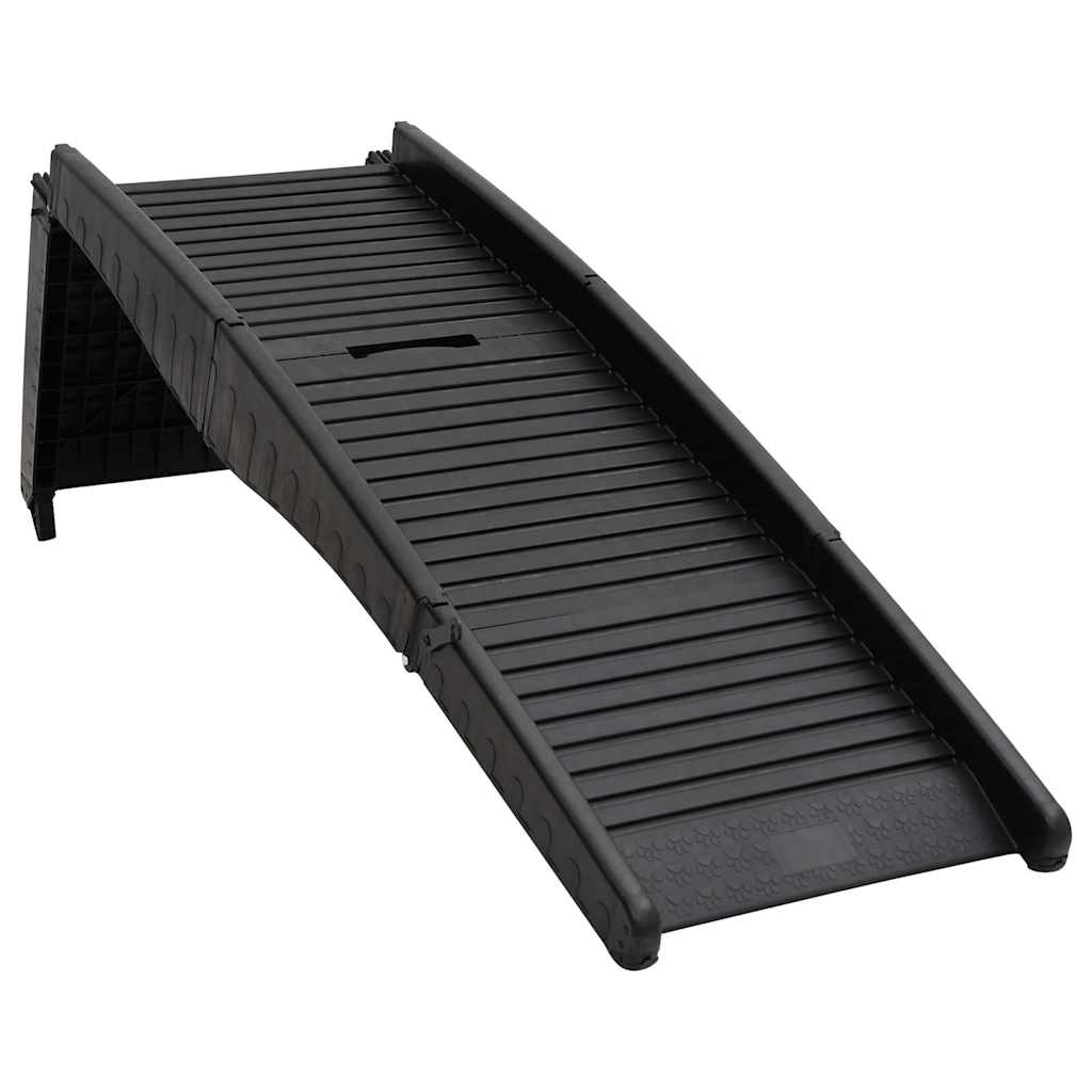 Ράμπα Σκύλου Πτυσσόμενη Μαύρη 153 x 40 x 12,5 εκ. από Πλαστικό