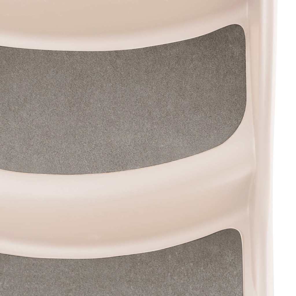 Σκάλα Σκύλου 3 Επιπέδων Πτυσσόμενη Κρεμ 50x38x38 εκ. Πλαστικό