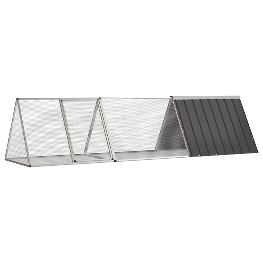 Κλουβί για Κουνέλι Ανθρακί 302,5x80,5x71 εκ. από Γαλβανισμένο Ατσάλι