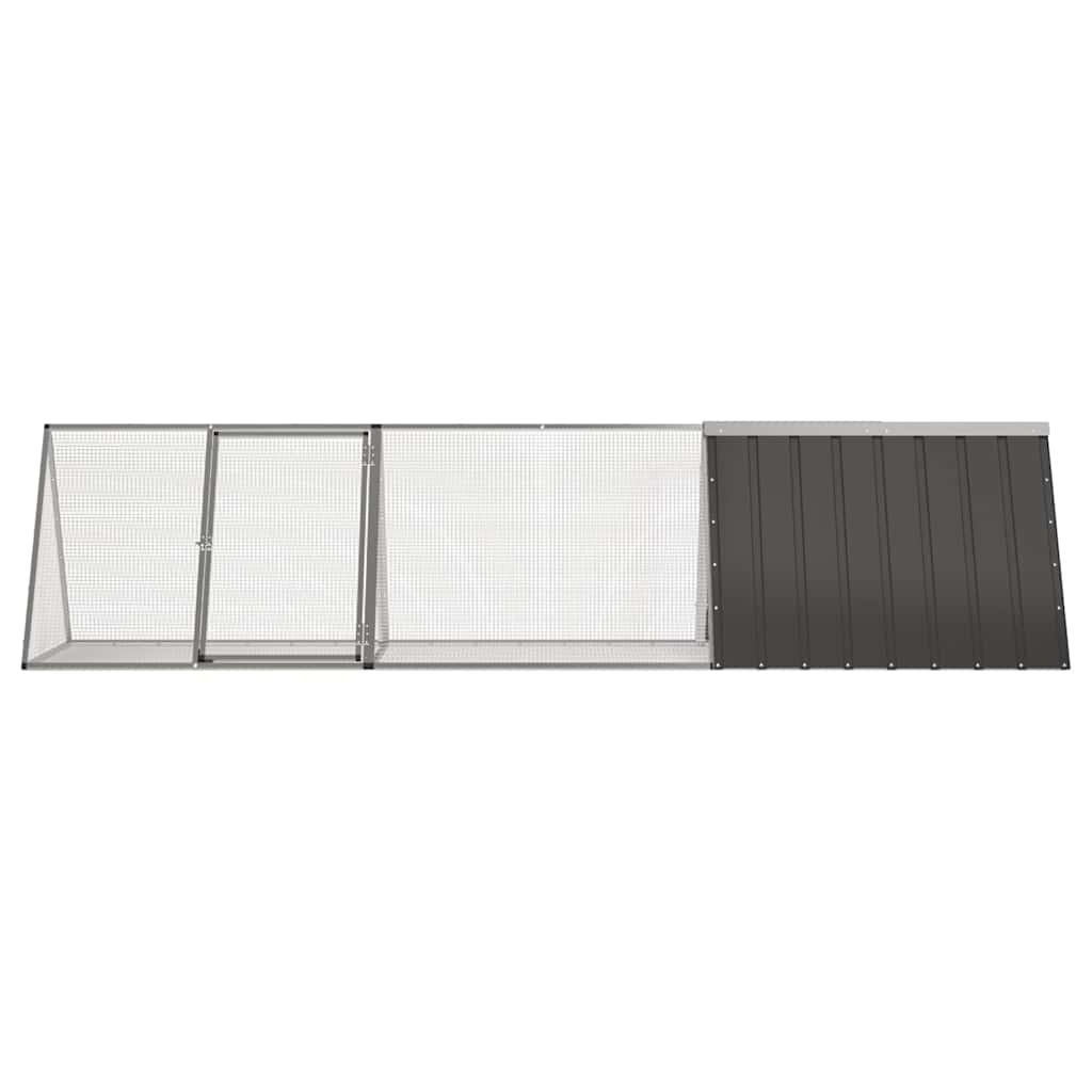 Κλουβί για Κουνέλι Ανθρακί 302,5x80,5x71 εκ. από Γαλβανισμένο Ατσάλι