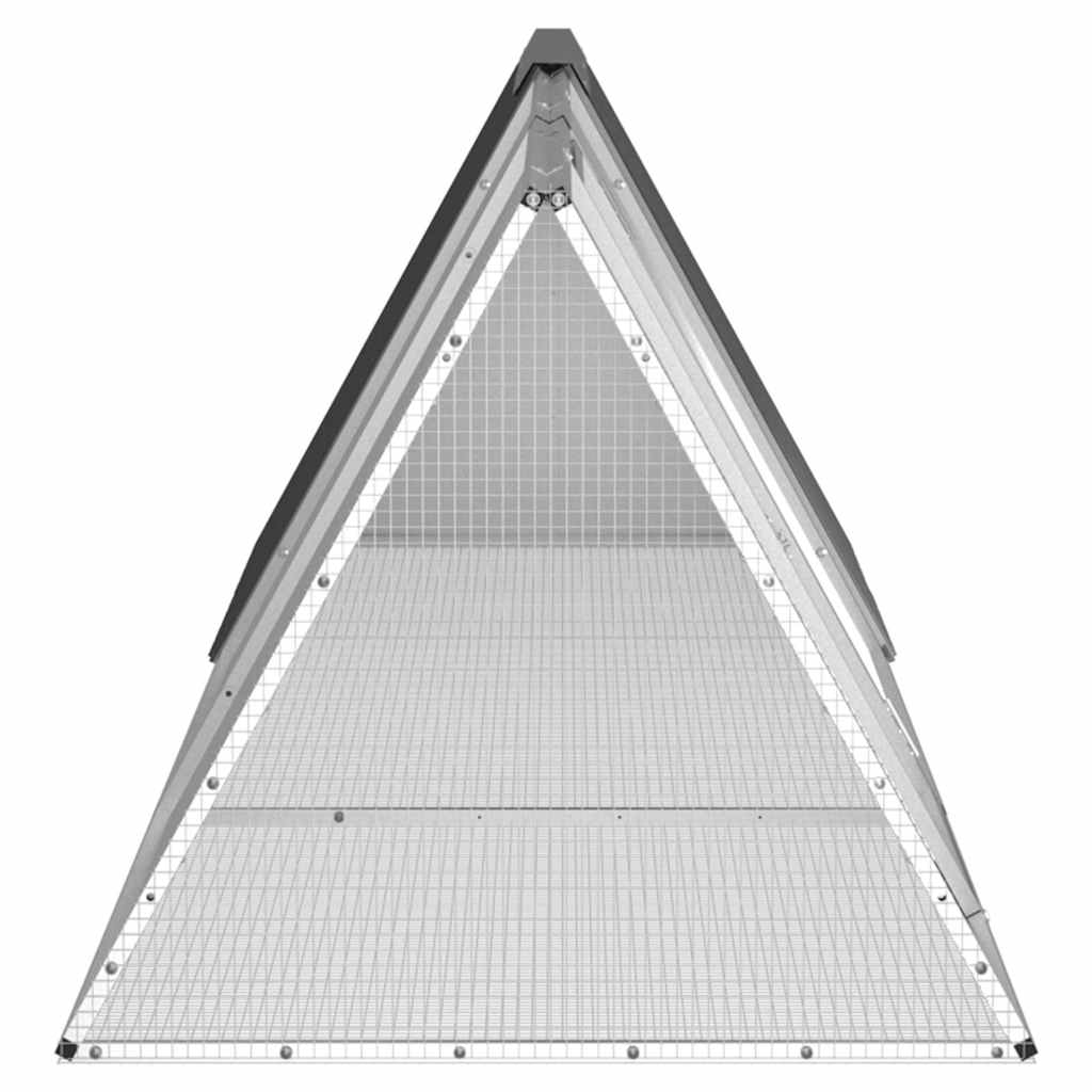 Κλουβί για Κουνέλι Ανθρακί 302,5x80,5x71 εκ. από Γαλβανισμένο Ατσάλι