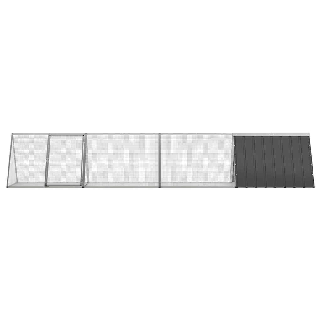 Κλουβί Κουνελιών Ανθρακί 403,5x80,5x71 εκ Γαλβανισμένος Χάλυβας