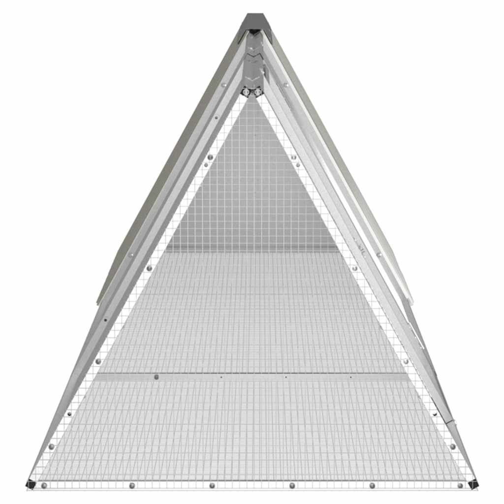 Κλουβί Κουνελιού Γκρι 302,5x80,5x71 εκ. από Γαλβανισμένο Ατσάλι