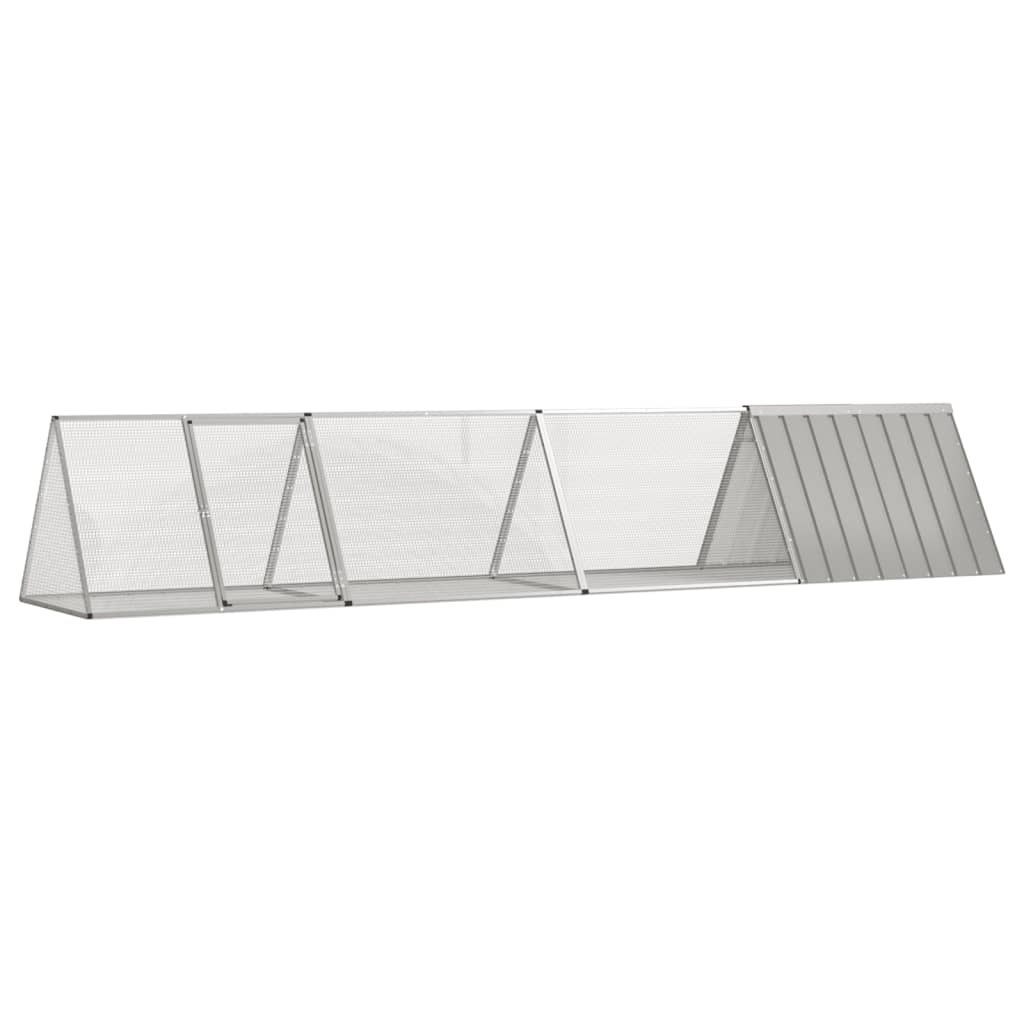 Κλουβί Κουνελιών Γκρι 403,5x80,5x71 εκ. Γαλβανισμένος Χάλυβας