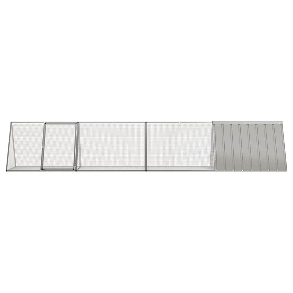 Κλουβί Κουνελιών Γκρι 403,5x80,5x71 εκ. Γαλβανισμένος Χάλυβας