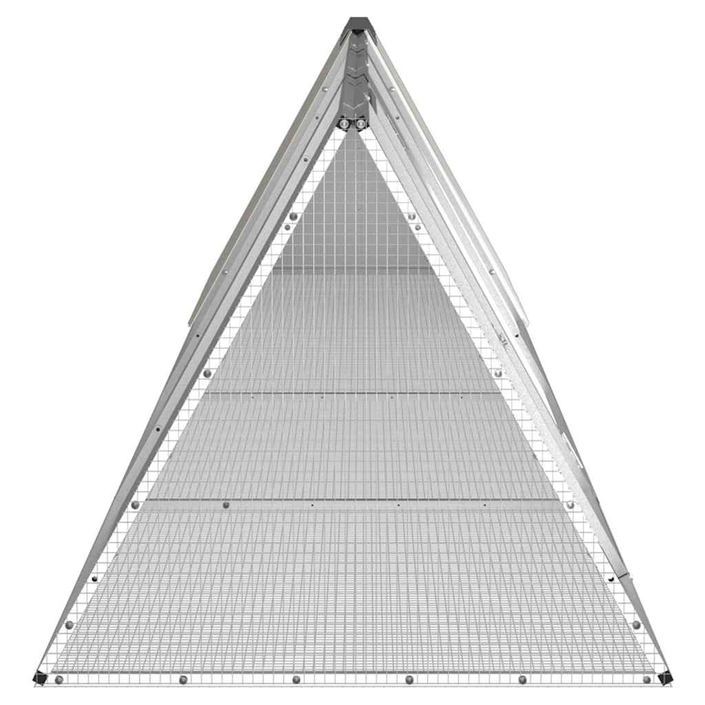 Κλουβί Κουνελιών Γκρι 403,5x80,5x71 εκ. Γαλβανισμένος Χάλυβας