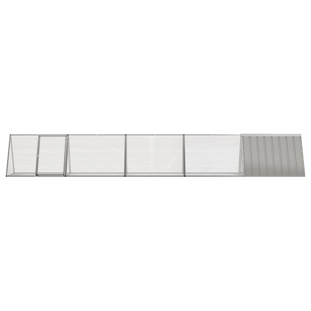 Κλουβί Κουνελιών Γκρι 504,5x80,5x71 εκ. Γαλβανισμένος Χάλυβας
