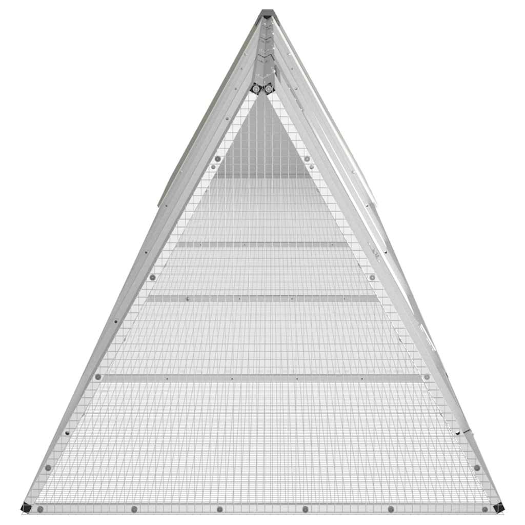 Κλουβί Κουνελιών Γκρι 504,5x80,5x71 εκ. Γαλβανισμένος Χάλυβας