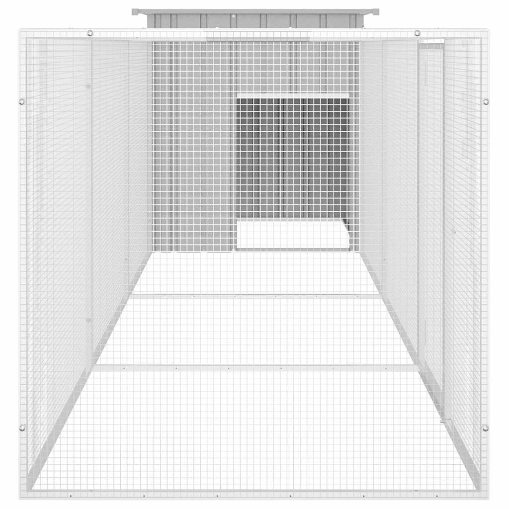 Κοτέτσι - Κλουβί Γκρι 400x91x100 εκ. από Γαλβανισμένο Χάλυβα