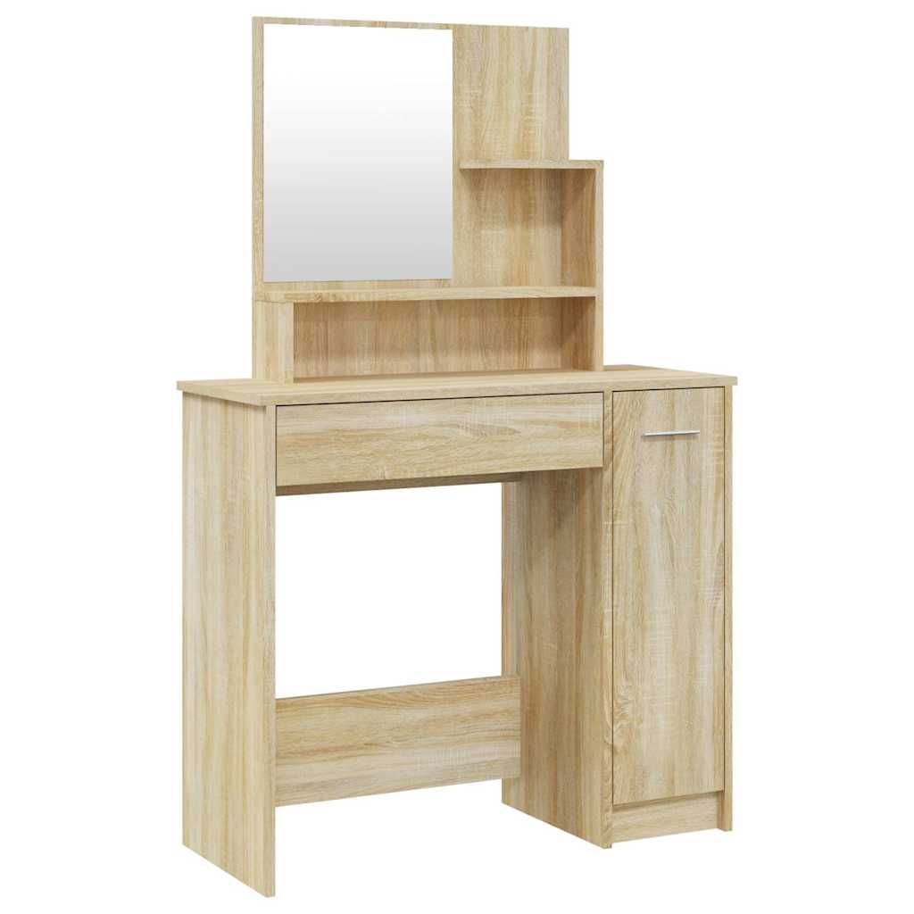 Μπουντουάρ με Καθρέφτη Sonoma Δρυς 86,5x35x136 εκ.