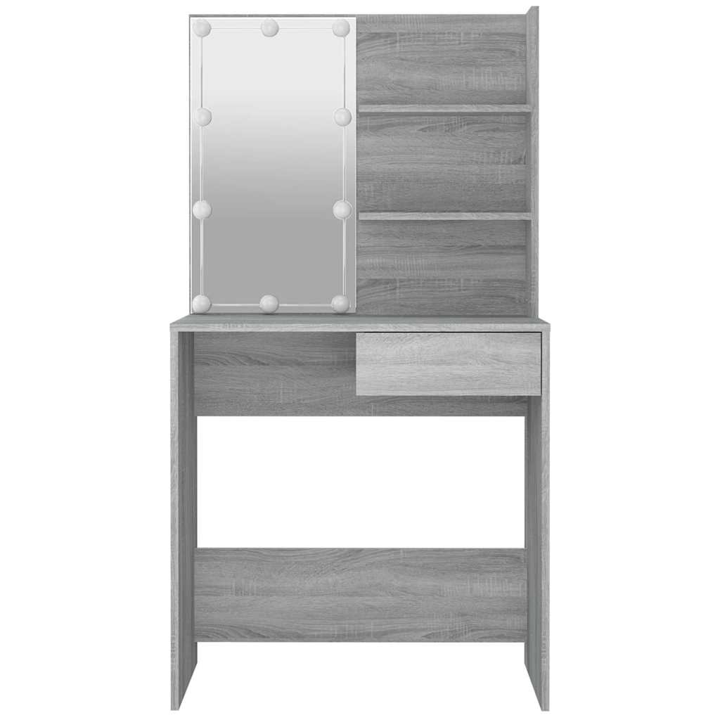 Μπουντουάρ με LED Γκρι Sonoma 74,5 x 40 x 141 εκ.
