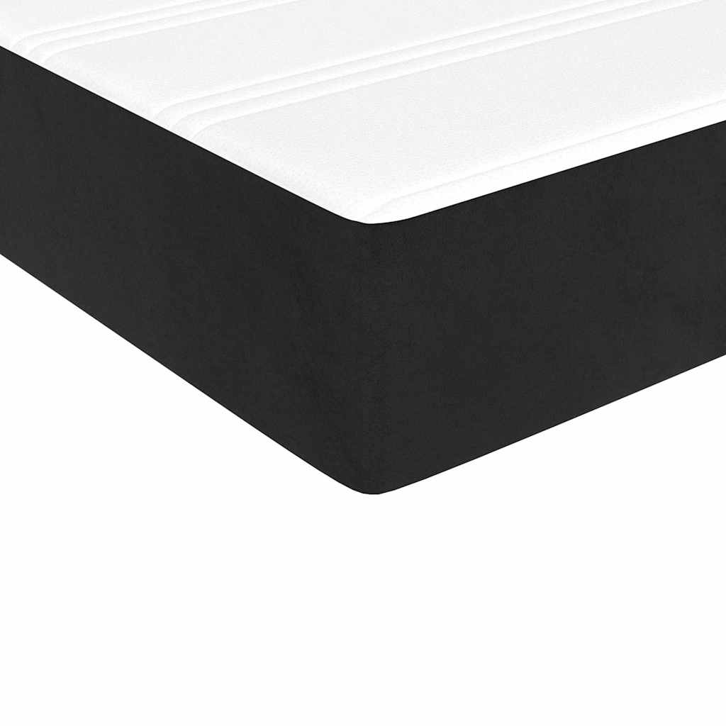 Στρώμα με Pocket Springs Μεσαίας Σκληρότητας Μαύρο 90x190x20 εκ. Βελούδινο