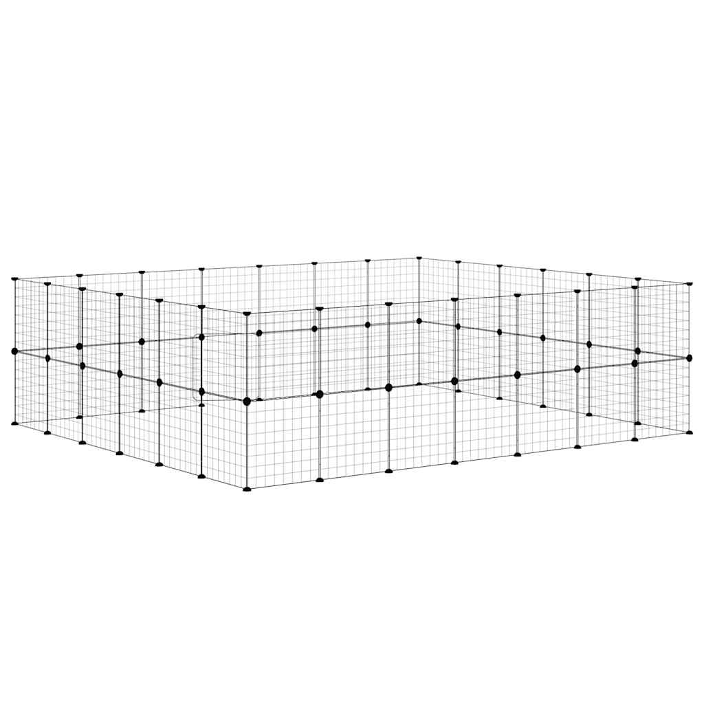 Κλουβί Κατοικίδιων με 52 Πάνελ + Πόρτα Μαύρο 35 x 35εκ Ατσάλινο