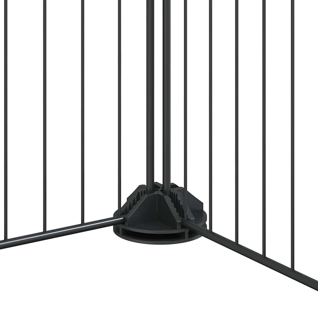 Κλουβί για Κατοικίδια με 8 Πάνελ Μαύρο 70x35x35 εκ. Ατσάλινο