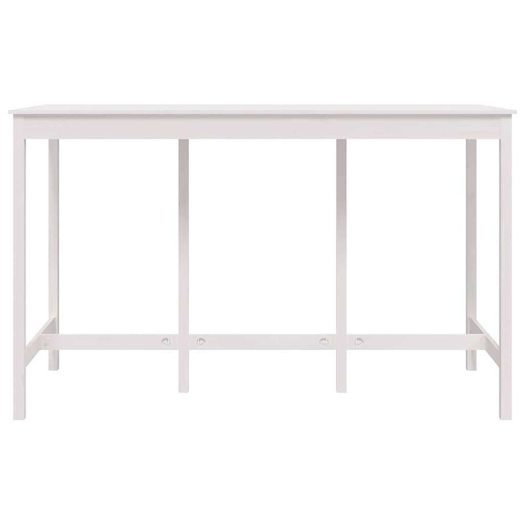 Τραπέζι Μπαρ Λευκό 180 x 80 x 110 εκ. από Μασίφ Ξύλο Πεύκου