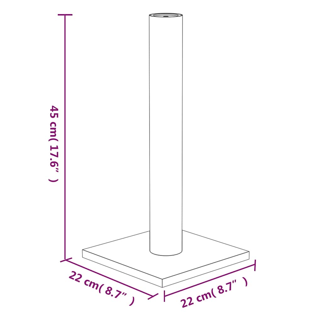 Στύλος Ξυσίματος για Γάτες Σκούρο Γκρι 22 x 22 x 45 εκ.