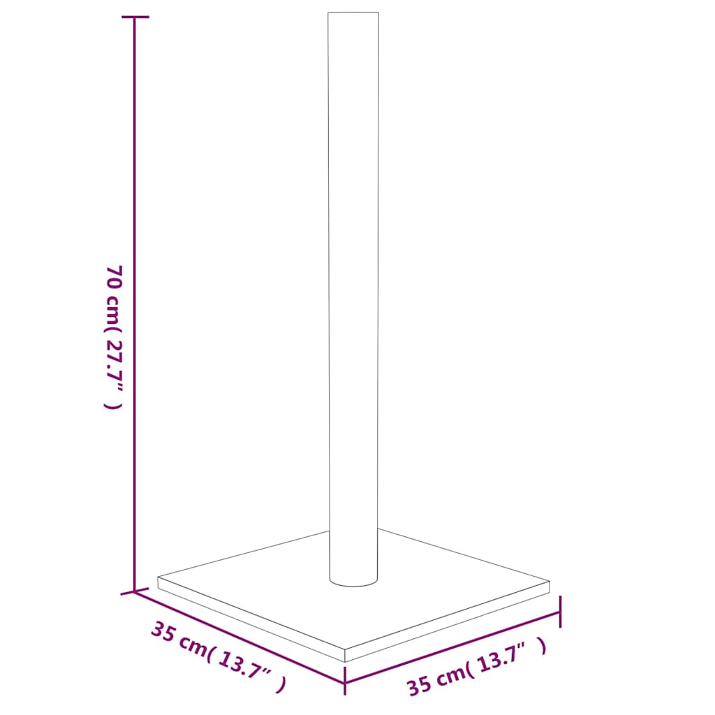 Στύλος Ξυσίματος για Γάτες Κρεμ 35 x 35 x 70 εκ.