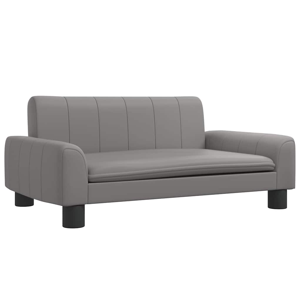 Κρεβάτι Σκύλου Γκρι 70 x 45 x 30 εκ. από Συνθετικό Δέρμα