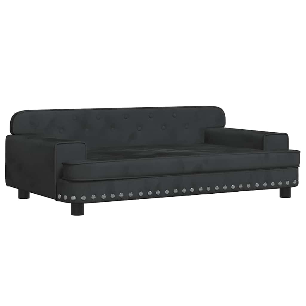 Κρεβάτι Σκύλου Μαύρο 90 x 53 x 30 εκ. Βελούδινο