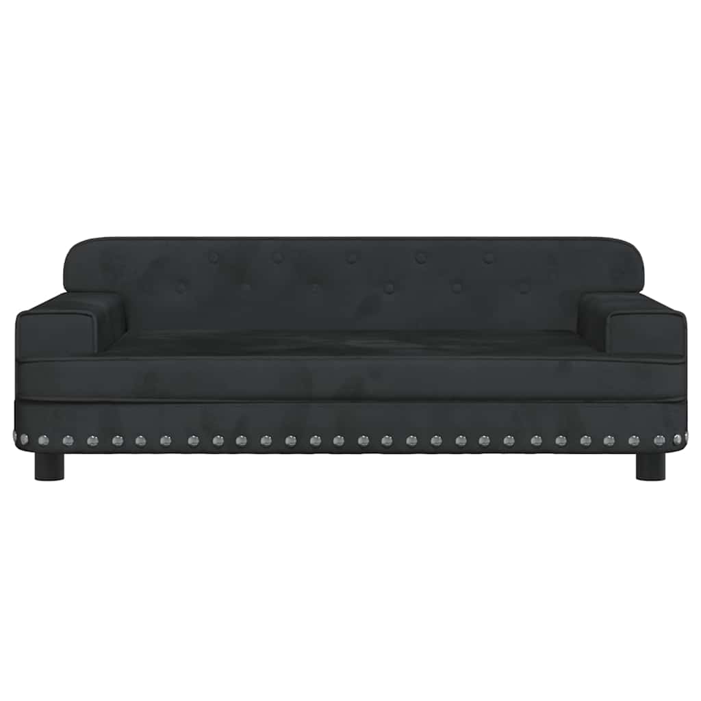 Κρεβάτι Σκύλου Μαύρο 90 x 53 x 30 εκ. Βελούδινο