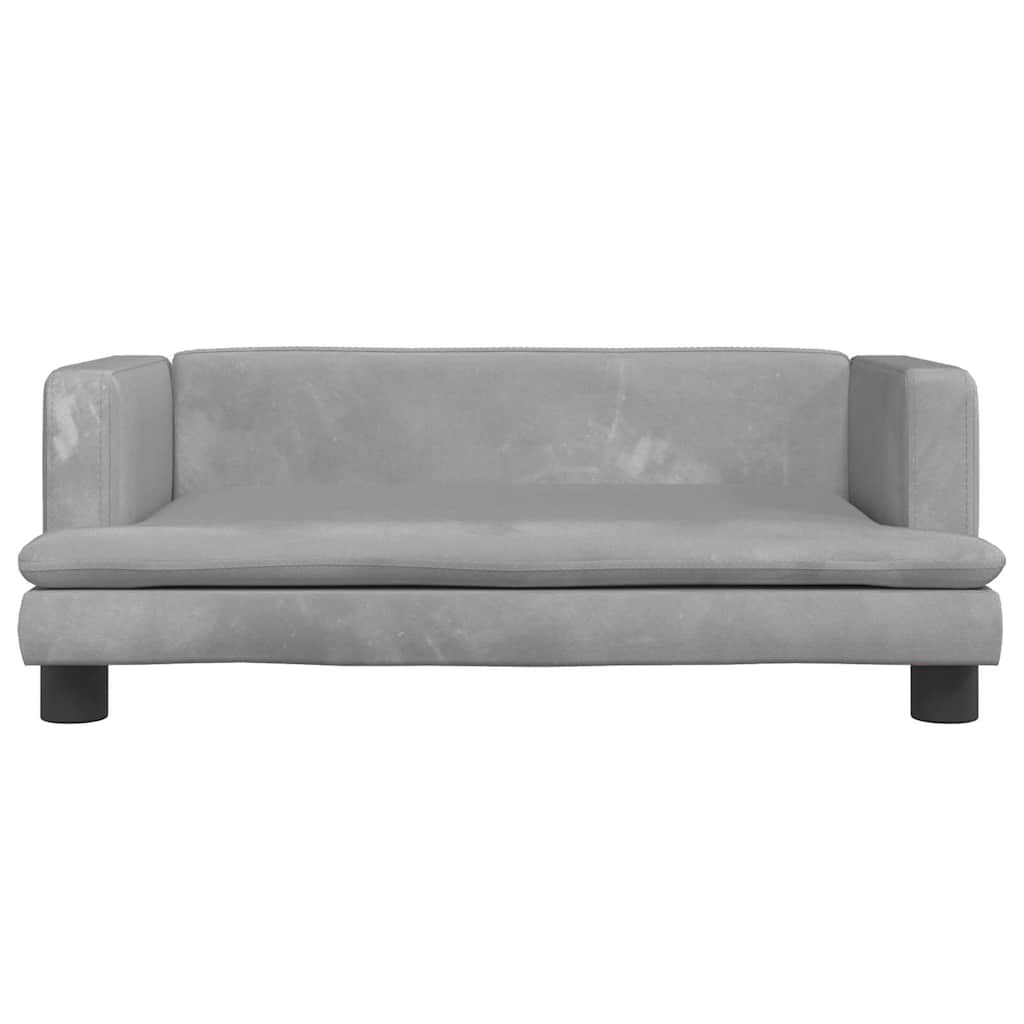 Κρεβάτι Σκύλου Ανοιχτό Γκρι 80 x 45 x 30 εκ. Βελούδινο