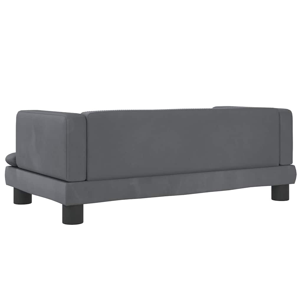 Κρεβάτι Σκύλου Σκούρο Γκρι 80 x 45 x 30 εκ. Βελούδινο